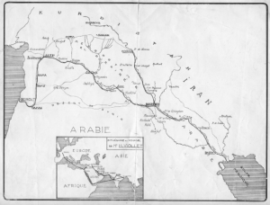 Itinéraire de voyage de M. H. Viollet. Crédits : Fonds Henry Viollet | Droits réservés CeRMI/BULAC
